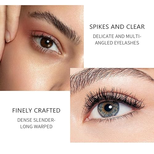 Miniatura 5 de Rizo de fibra 4D de larga duración, resistente al agua, 4D, pestañas de maquillaje de larga duración, volumen y rizo (negro)