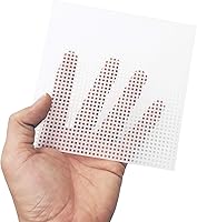 Vista 5 de Allazone 52 hojas de lona de plástico de malla, 4 formas, lienzo de plástico para manualidades, bordado, punto de cruz, hilo acrílico, proyectos