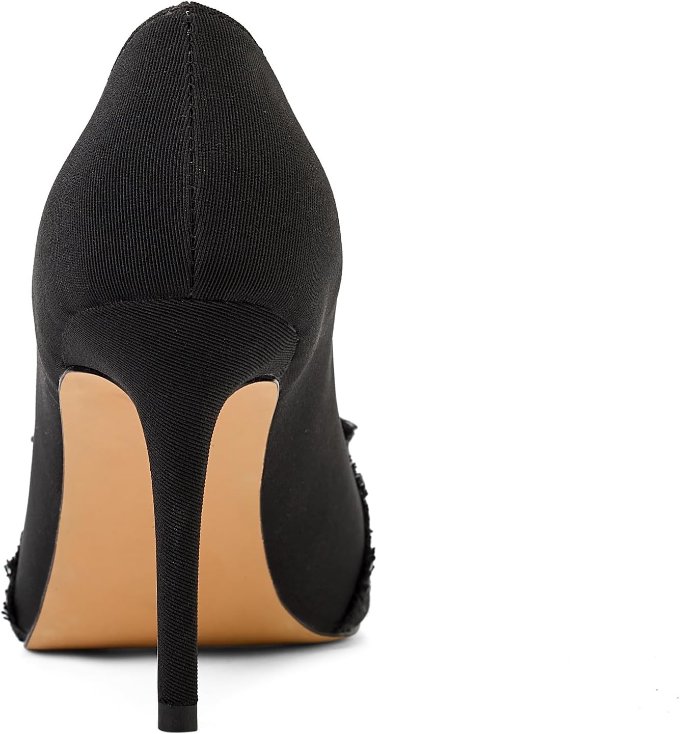 Bowknot Women Pumps Low Heels Dress Shoes,Comfortable Pointed Toe Kitten Heels,3 Inch Office Shoes,BLK 8.5 - Image 5