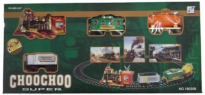 sky uddan Choo Choo Super Classical Train Set Battery Operated Multi-Color for Kids Aged 3+ Years