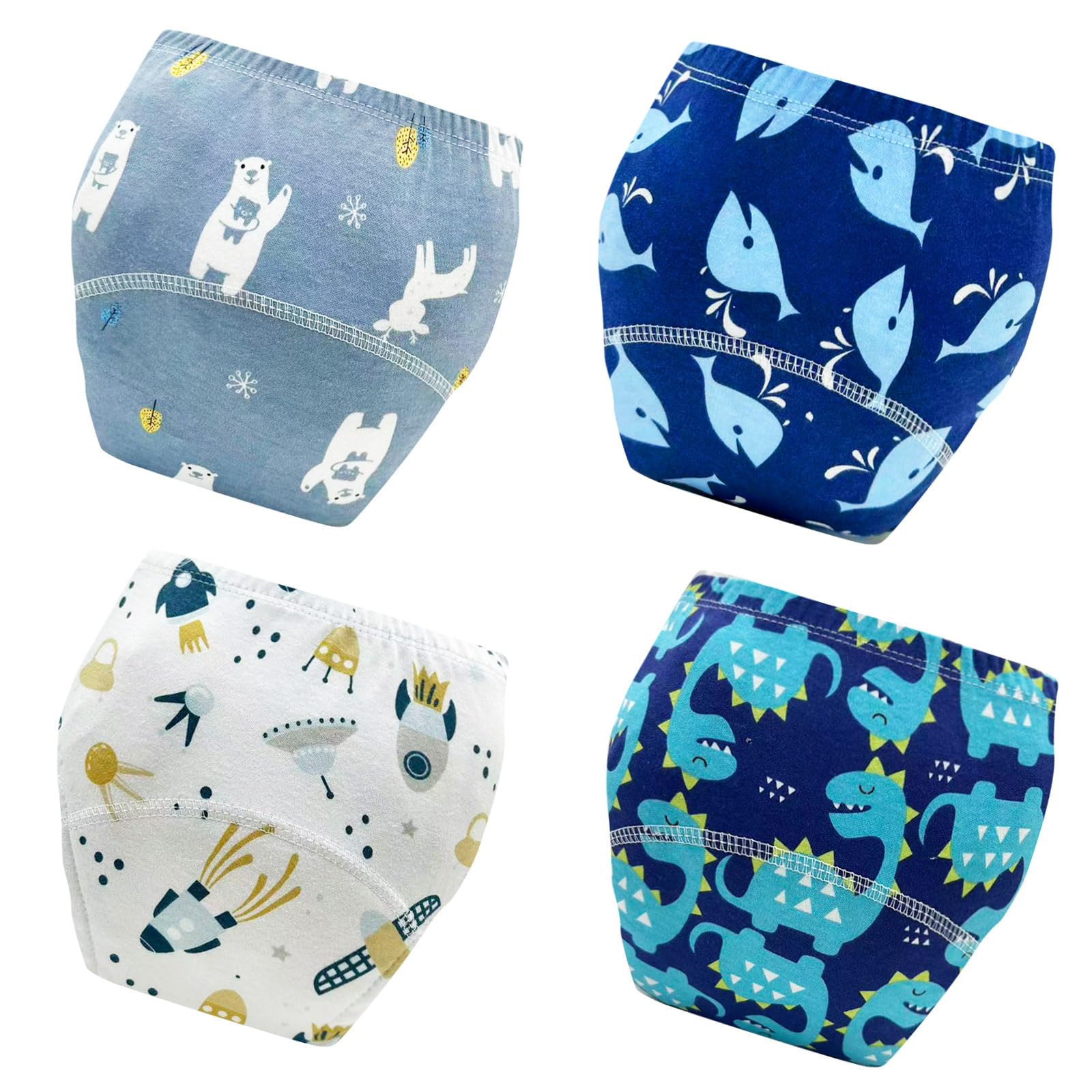 Upairy Training Pants for Girls Boys,Toddler Potty Training Underwear,Leakproof Reusable Kid Confident Panties,Children's Potty Underwear 100% Cotton for 2T-6T(6PCS,S) — view 12