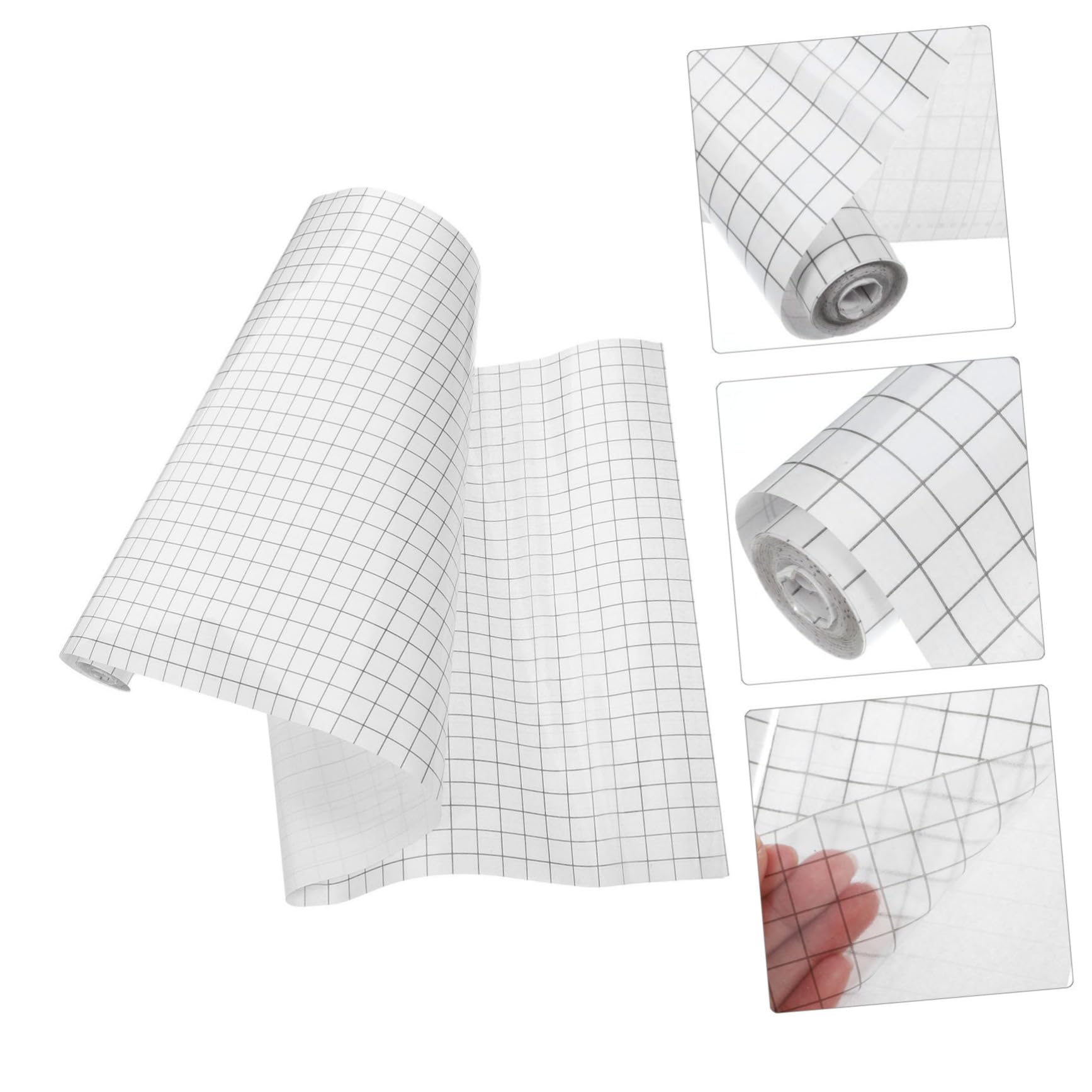 Gogogmee 1 Roll Positioning Transfer Film for Vinyl Transfer Tape Grid Alignment Paper Self-Adhesive for Signs Ceramics Windows