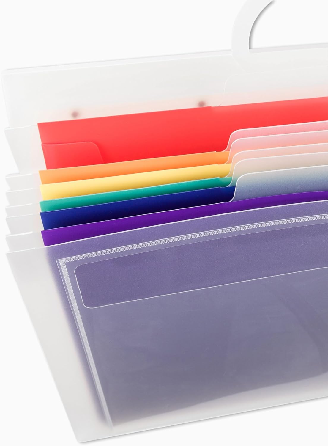 U Brands Cascading Wall Organizer, Office Supplies, Primary Colors, 6 Removable Folder Pockets, Letter Size, 14” x 34”