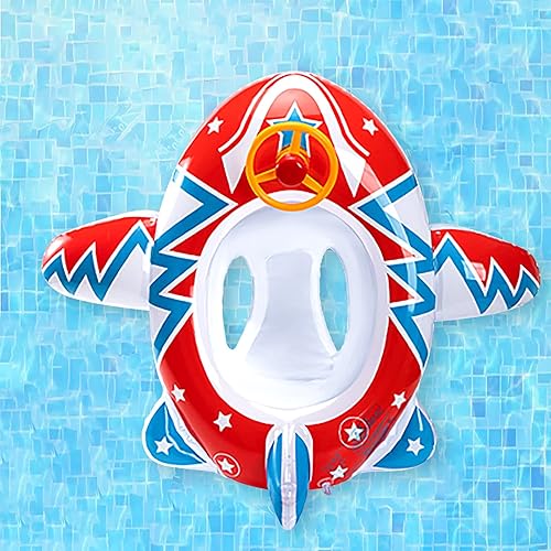 Flotador de piscina de inflación, anillo de natación con asiento flotador, volante, piscina, juguete de natación para niños de 1 a 5 años