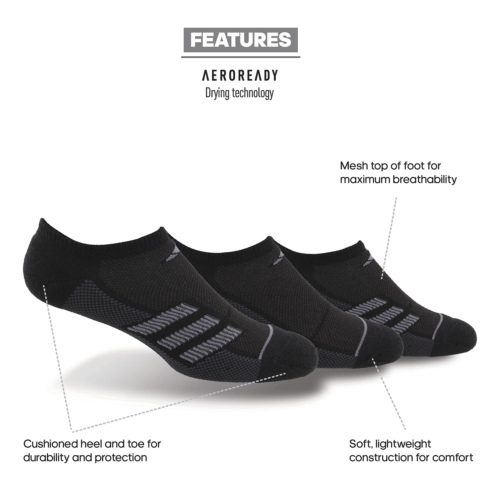 adidas Calcetines Deportivos (Pack de 3) para Hombre