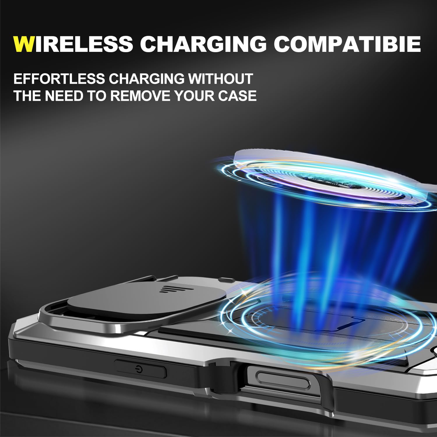 Compatible Con IPhone 16 Pro Max 5G Con Protector De Pantalla Y Cubierta Para Cámara Deslizante, Cristal Gorilla De Aluminio De Metal A Prueba De Golpes Y Polvo, Militar, Resistente, Funda