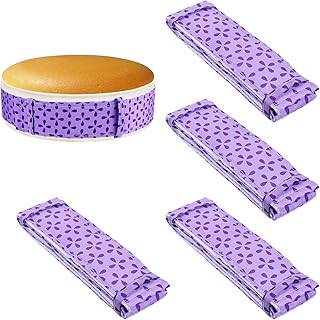 4 Pcs Bake Even Strip Cake Pan Dampen Strips for Even Baking Super Absorbent Thick Cotton Absorbent Thick Cotton Cake Strip Prevents Crowning with Cleaner Edges for Kitchen Bakery Restaurant