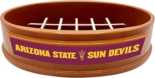 Miniatura 47 de NCAA Super-Bowl Iowa Hawkeyes - Cuenco para perros de alimentación lenta con diseño de fútbol para una digestión saludable. Cuenco antideslizante