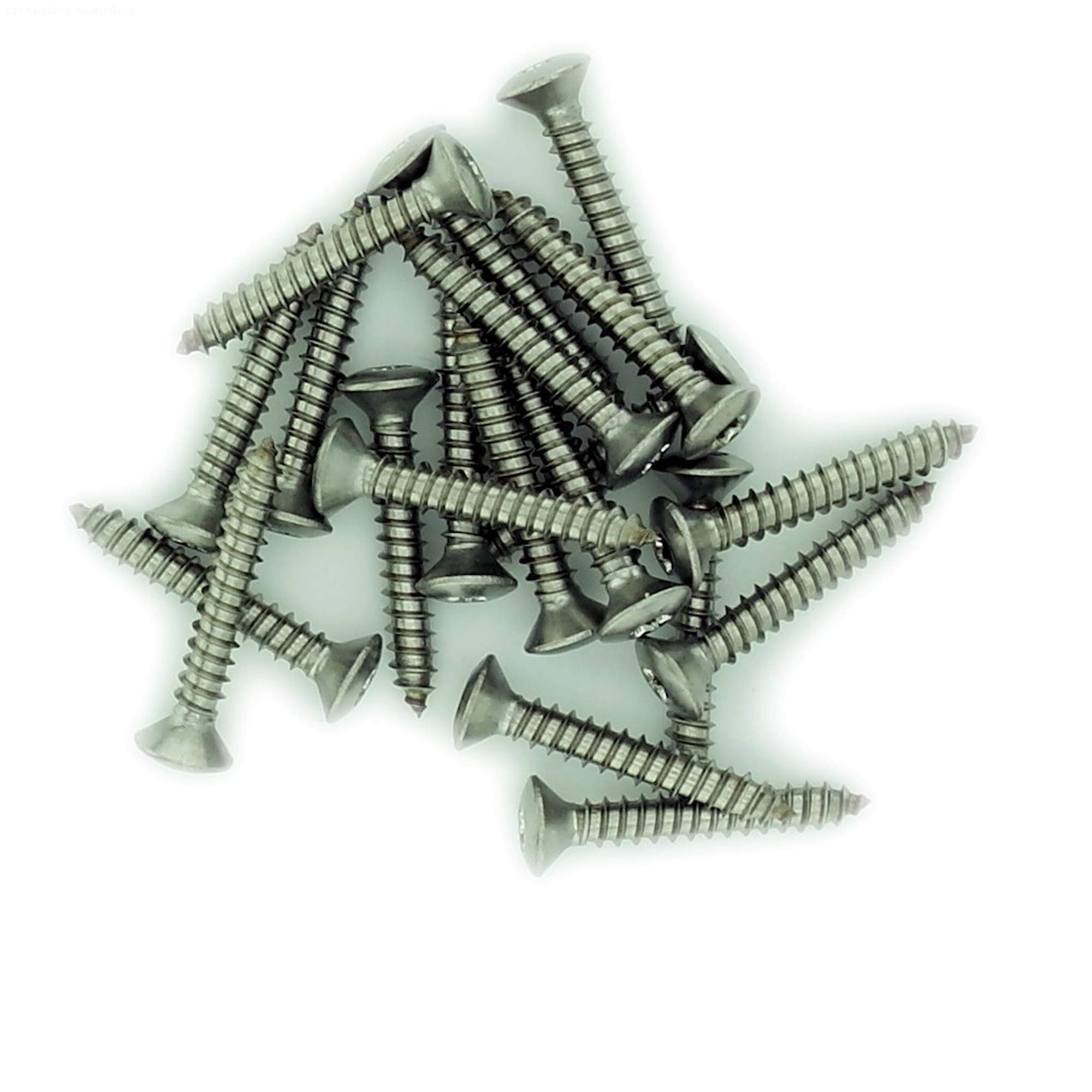 Singularity Supplies No.2 X 0.5 (2.2Mm X 13Mm) Tx Raised Countersunk Self-Tapping Screw - Stainless Steel (A2) (Pack Of 20)