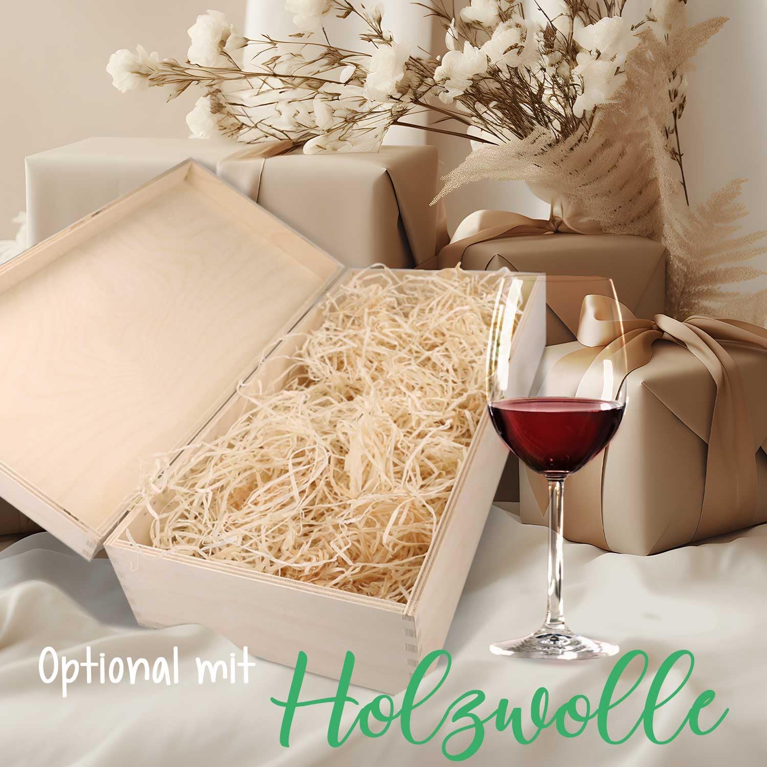 GRAVURZEILE Leonardo Weinglas mit Gravur - Bester Papa der Welt - Geschenkset inkl. Holzkiste & Flasche Wein - Geschenke für den besten Papa zum Vatertag, Geburtstag & Weihnachten - Farbe: Geschenkset