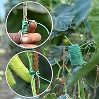 Vista 4 de Lazos Suaves para Plantas de 118 Pies Lazos de Jardín Verde Twist con 20 Clips para Plantas para Plantas Jardinería Hogar Oficina Organización