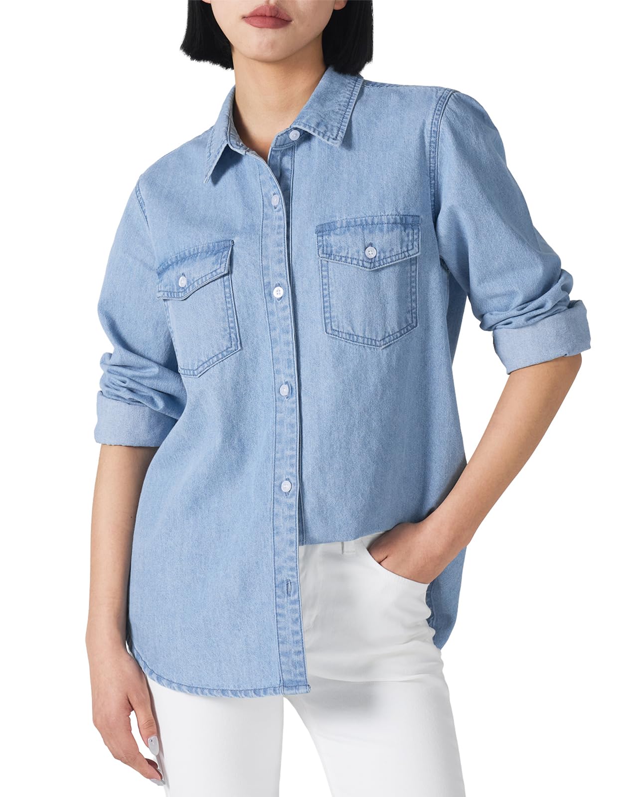 HISEA Women's Denim Shirt