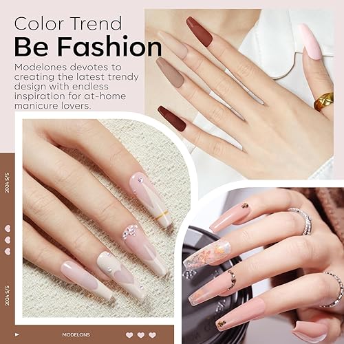 Miniatura 2 de Modelones Polvo acrílico  6 colores nude acrílico polvo de uñas tonos de piel rosa neutro marrón polvo acrílico para uñas, arte de uñas acrílico 3D,