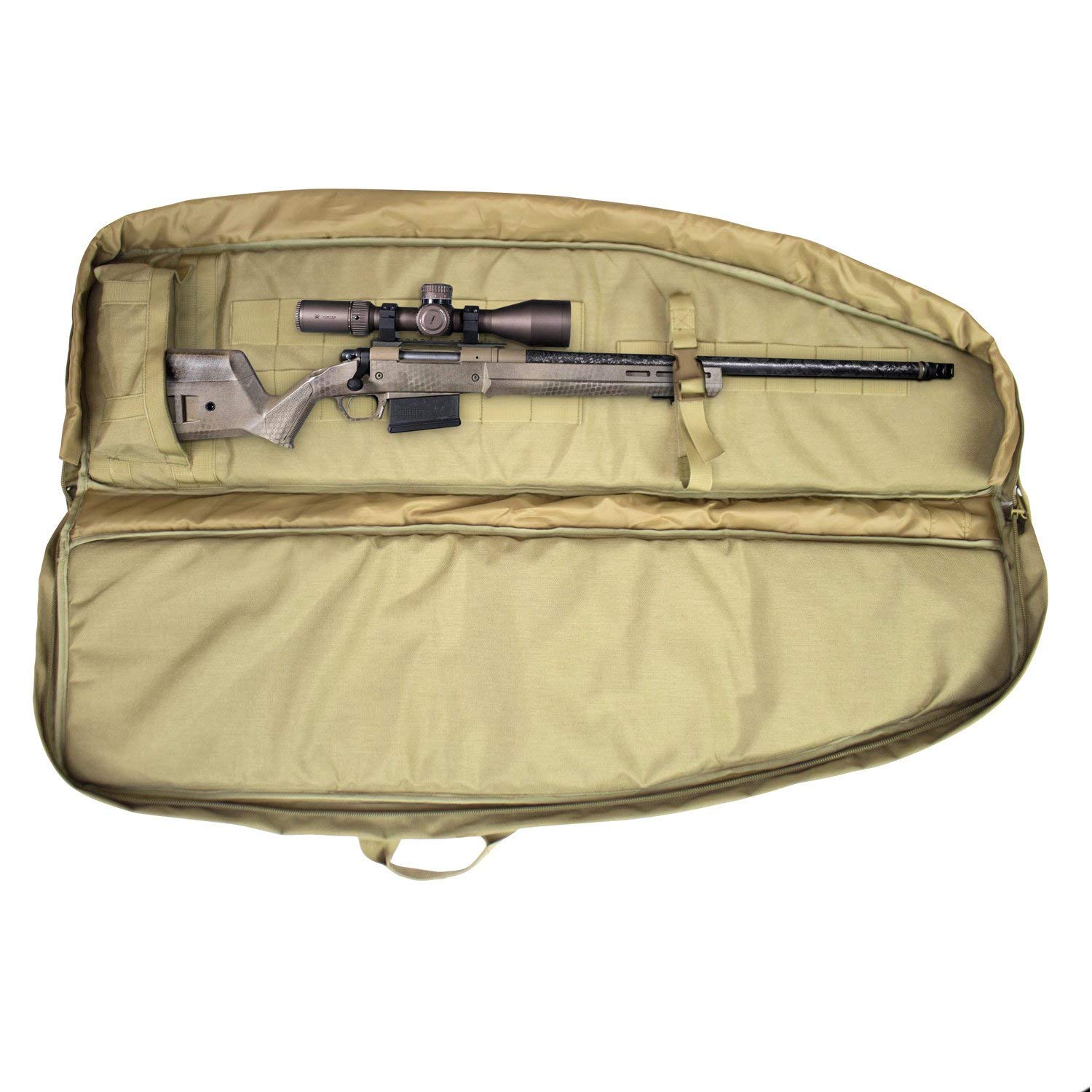 Buy Elkton Outdoors ELKRIFBTAN Weatherproof Heavy Duty Tactical Rifle Drag Bag With Optional