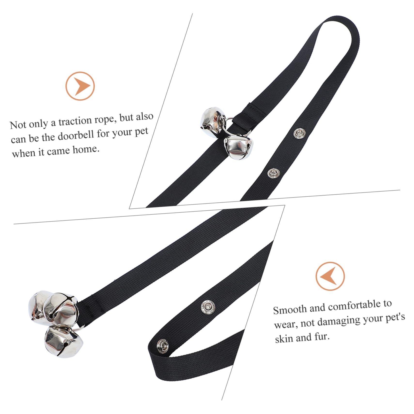 CIYODO Dog Door Bells Pet Bell Traction Rope for Ringing Safe Pet Training Tool