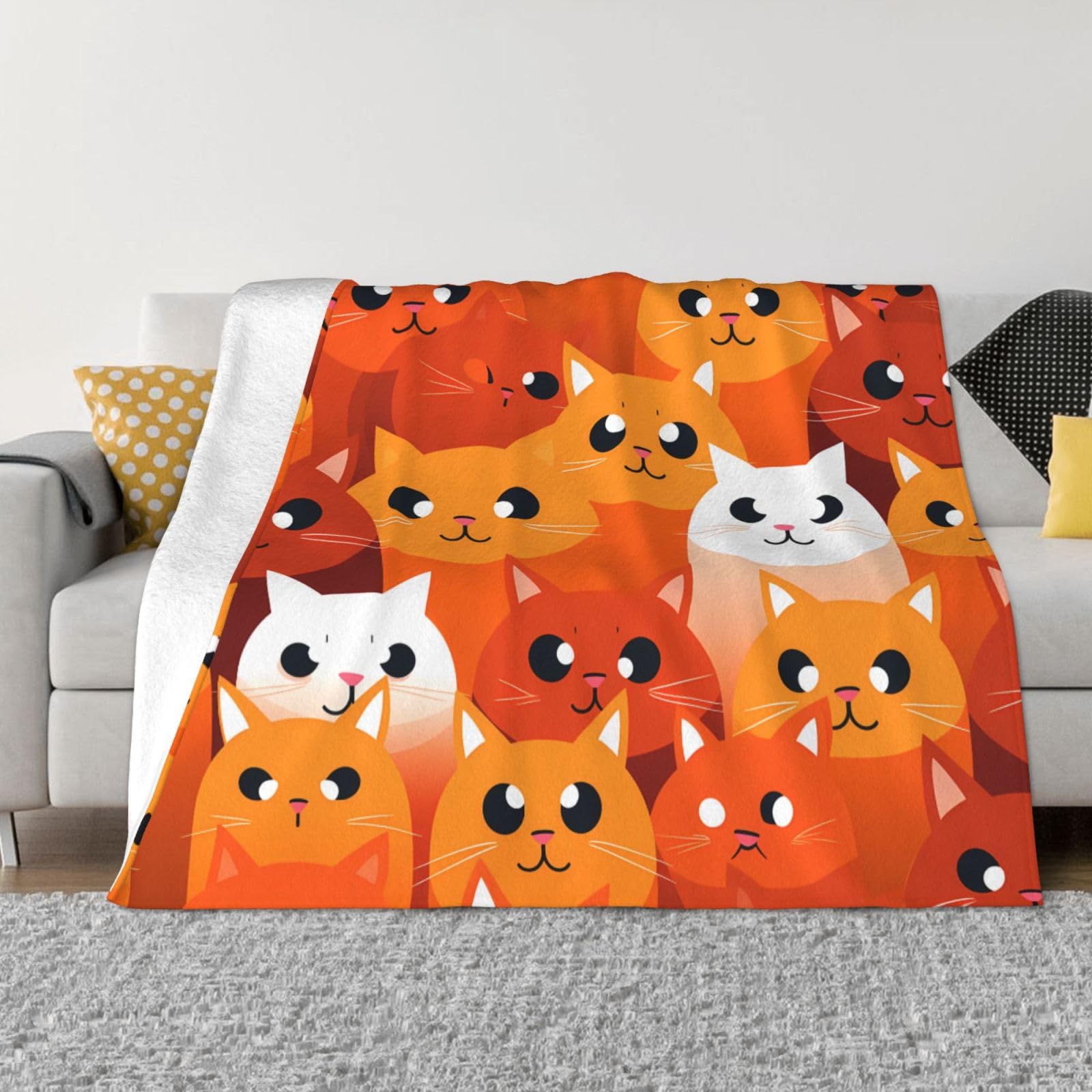 Couverture flanelle hibou PHAYAH plaid doux contre le froid en voyage