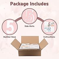 Vista 2 de imprsv Números de mosaico de 3 pies para globos, número de marquesina, marco de número de mosaico, globo de letrero 5 para decoraciones de fiesta