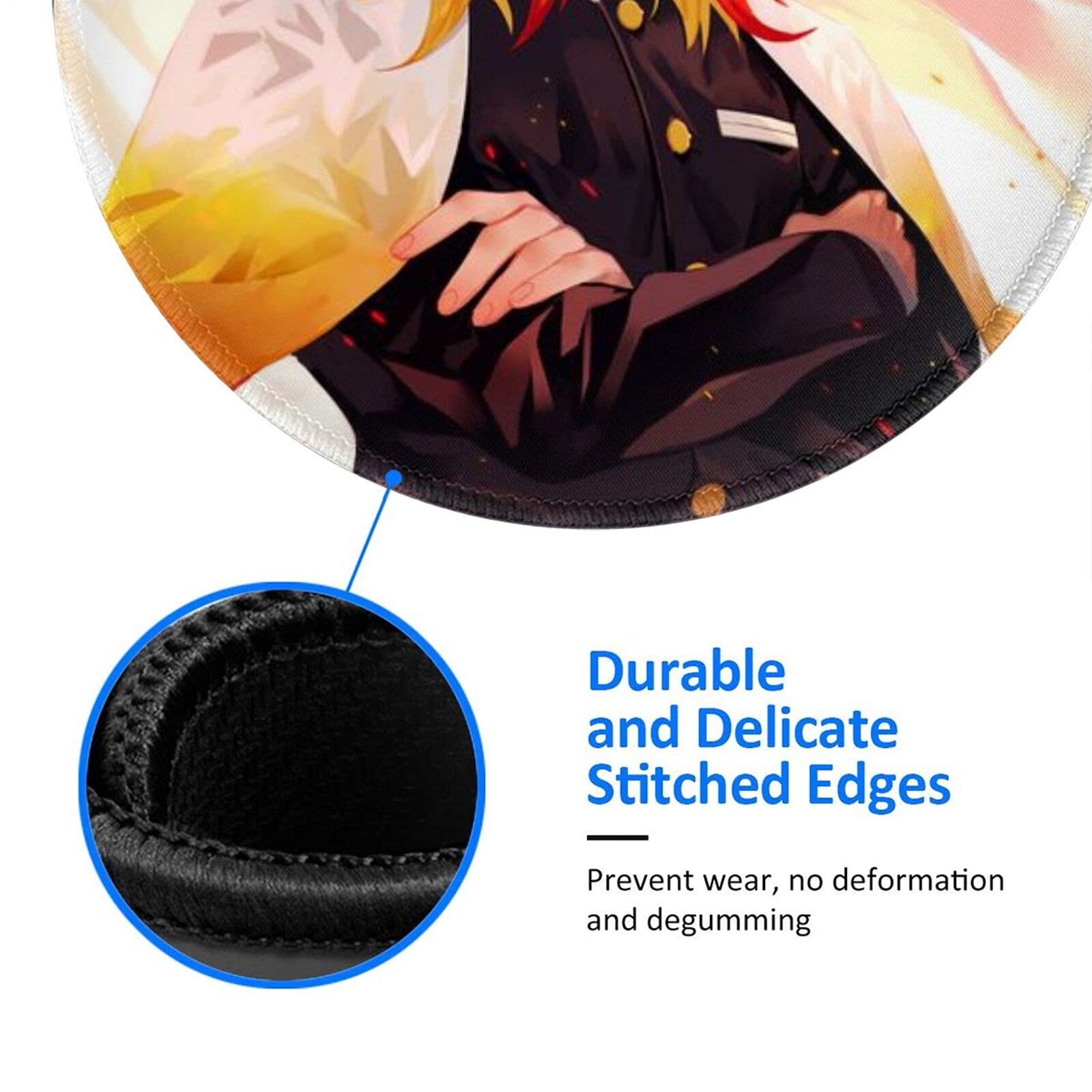 Amazon.co.jp: 鬼滅の刃 炼狱 杏寿郎 Rengoku Kyoujurou 丸型 マウス