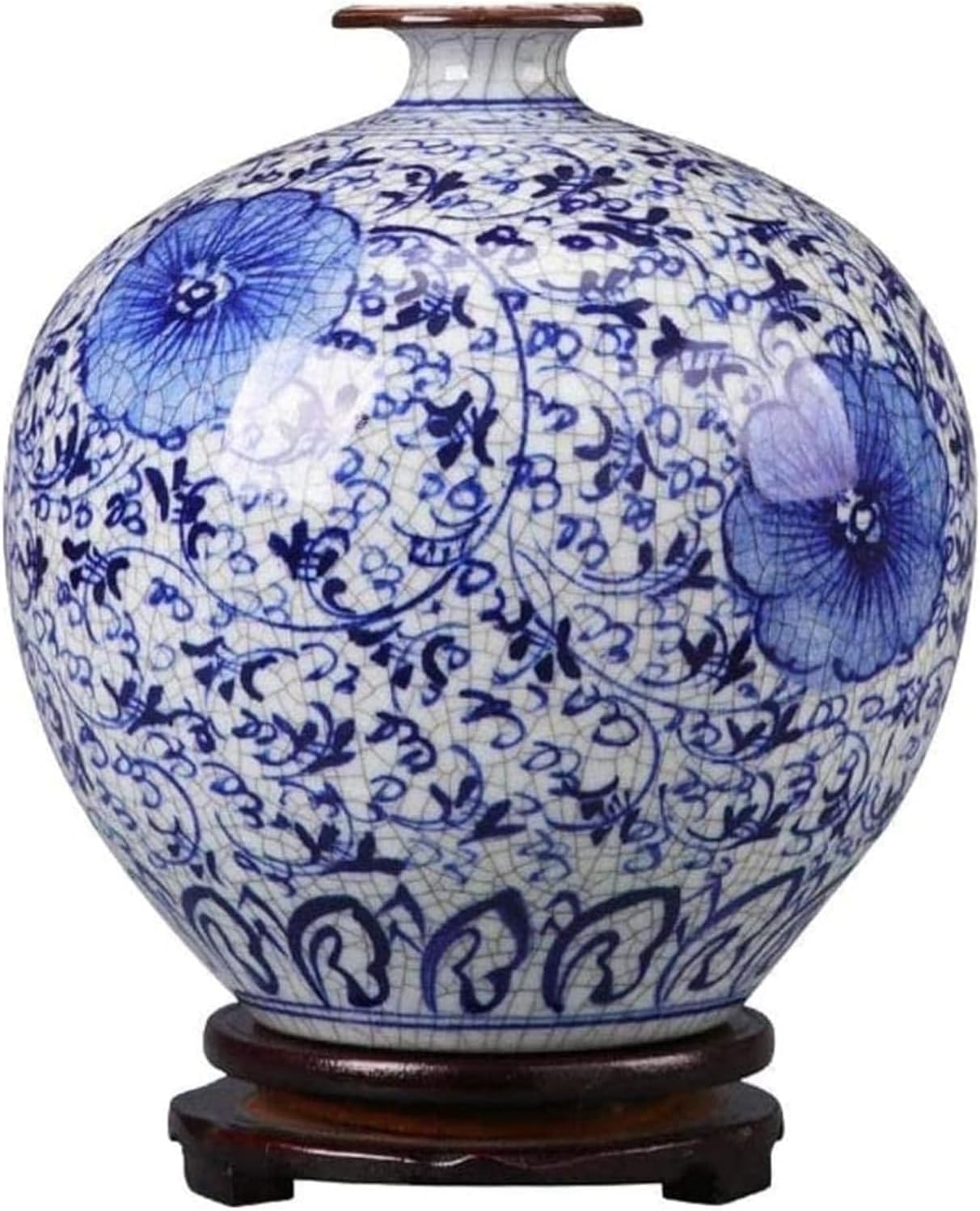 Bzgpmfud One Color Vase Desktop Ceramic Handmade Crafts With Rotating Base Office Accessories