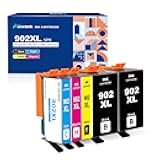 902XL Ink cartridges for HP Printers Replacement for HP 902 902XL Ink cartridges Combo Pack 5 Pack for Officejet Pro 6978 6968 6970 6958 6960 6975 6954 6962 Printer
