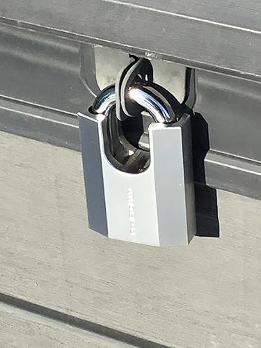 Miniatura 9 de Candado de acero blindado resistente de 1.969 in, de alta seguridad, resistente a la intemperie, resistente a los cortes, con grillete endurecido,