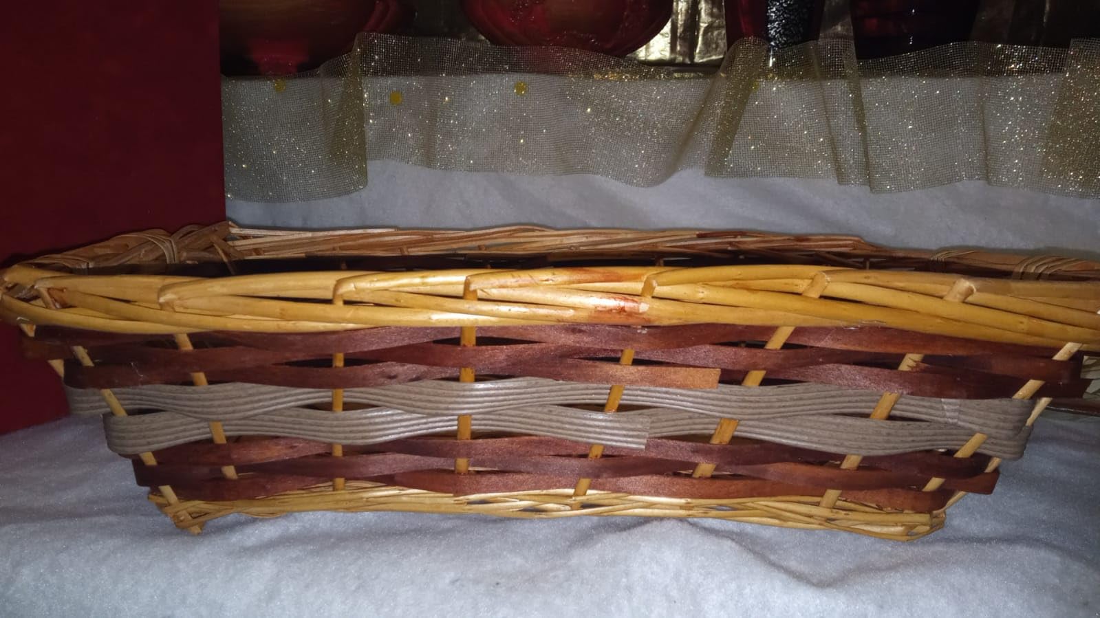 Cesto vimini per confezione regalo natalizio vuoto 10 PEZZI 41x29xH11 CESTI VIMINI