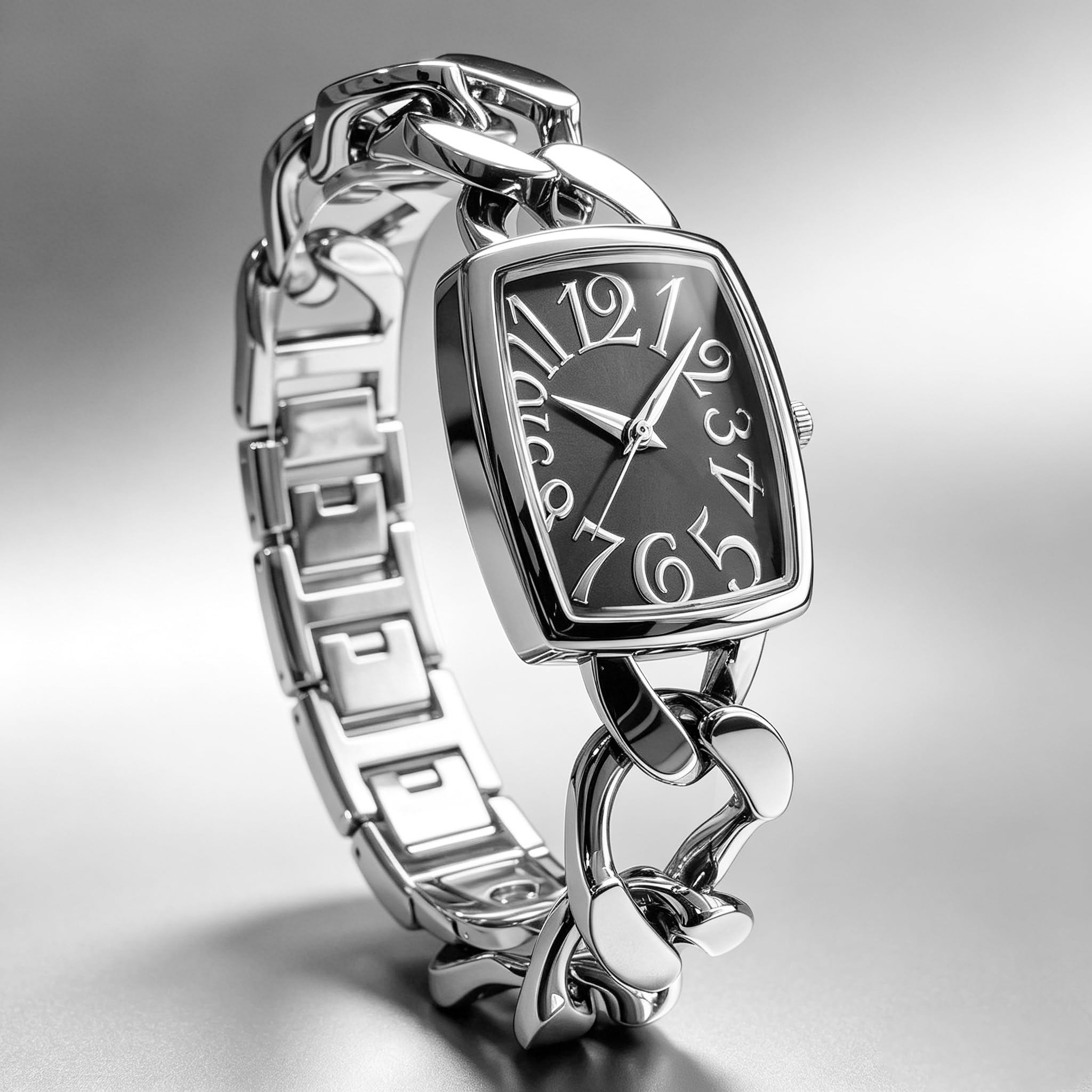 Bisley Orologio da donna a catena con cinturino in metallo per polso