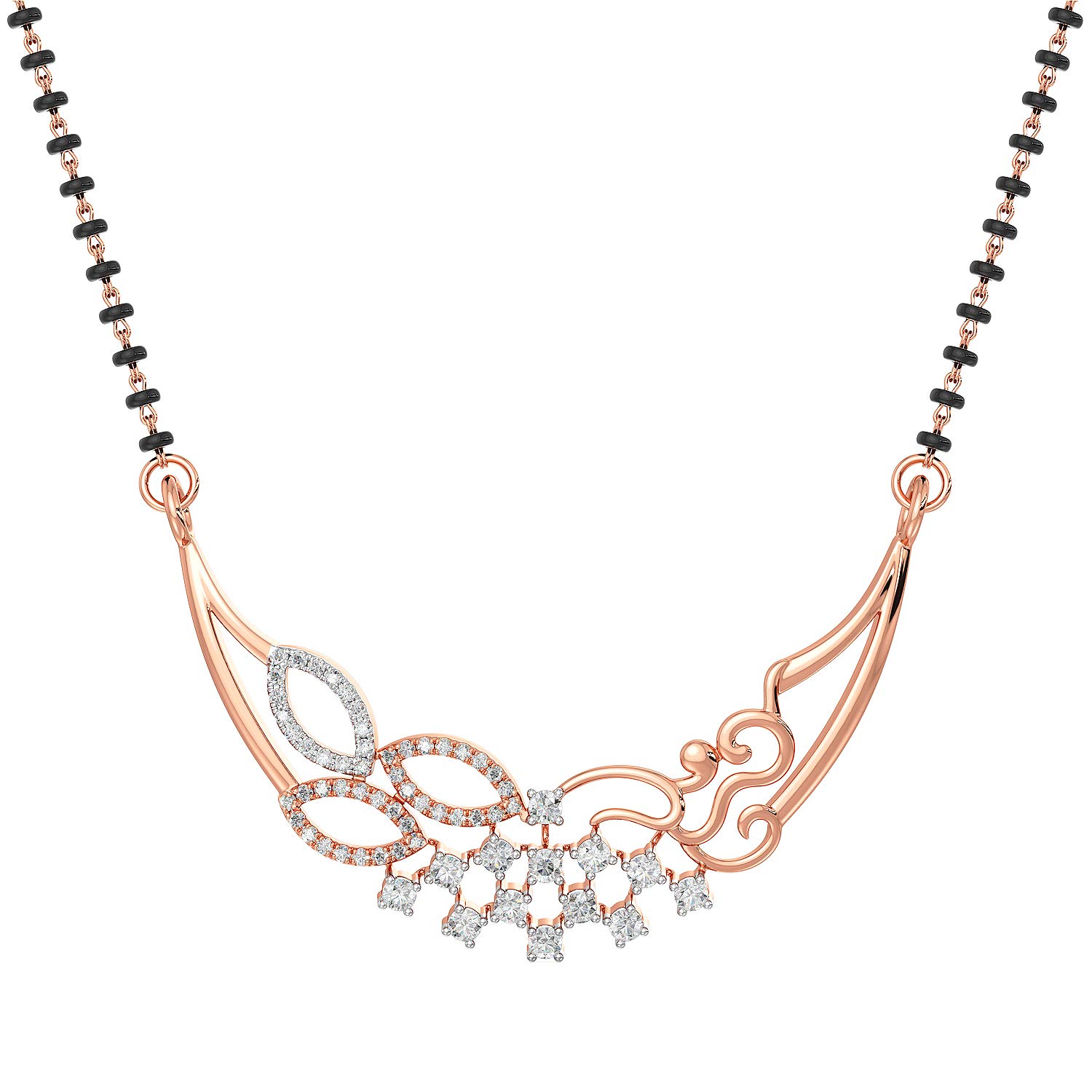 18k (750) Yellow Gold and Diamond Mangalsutra for Women