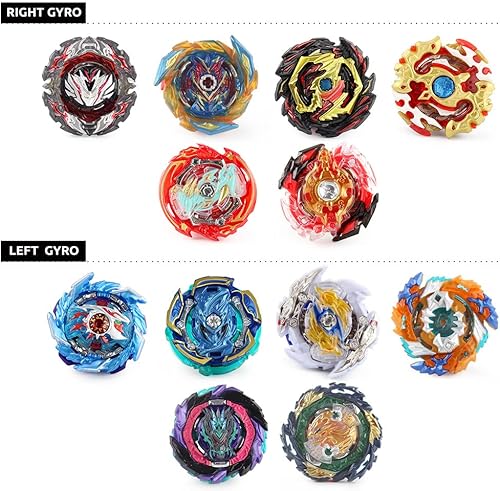 Miniatura 3 de Burst Gyro Blade Set - 12 tapas giratorias, 2 lanzadores, juego de combate de fusión de metal en caja de almacenamiento portátil para niños, niños a