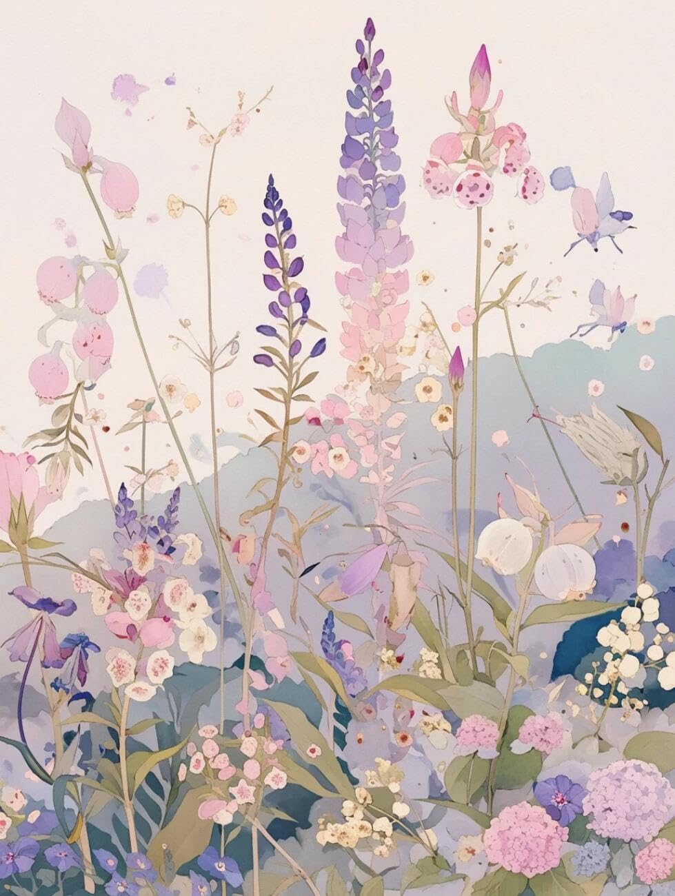 Rqwybcaxn Embroidery Beads Kit Fantasy Flowers 40x50cm