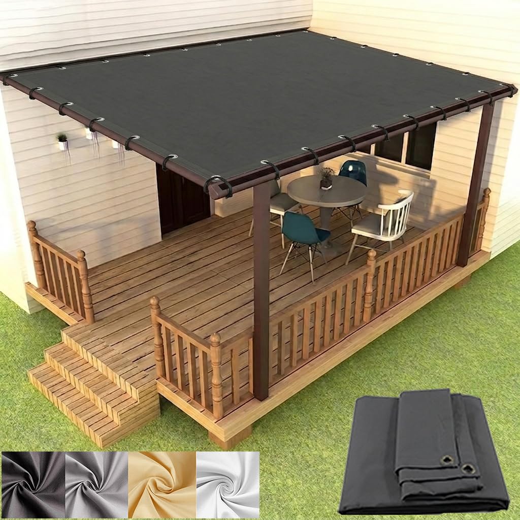 Sonnensegel Rechteckig 2.8x2.9m Wasserdicht Sonnensegel mit ösen UV-Schutz, Winddicht Wetterfest Langlebig für Garten Terrasse Balkon inkl Seile & Kabelbinder, Anthrazit