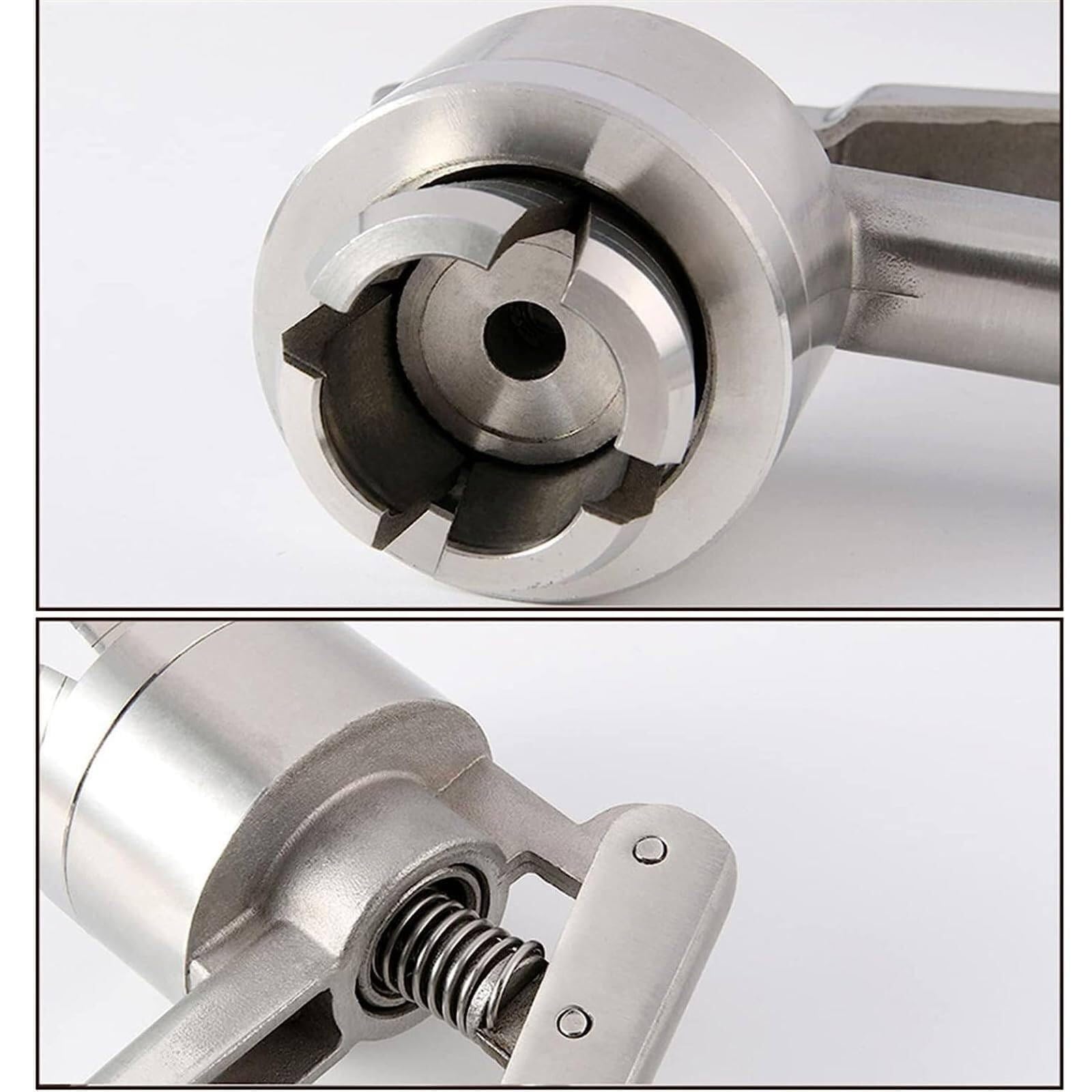 Tapón manual para botellas pequeñas, cierra tapas de 11-20 mm | Construcción de aluminio y acero inoxidable. Sella sin dañar la boca ni la tapa. Para laboratorios(A,15mm)