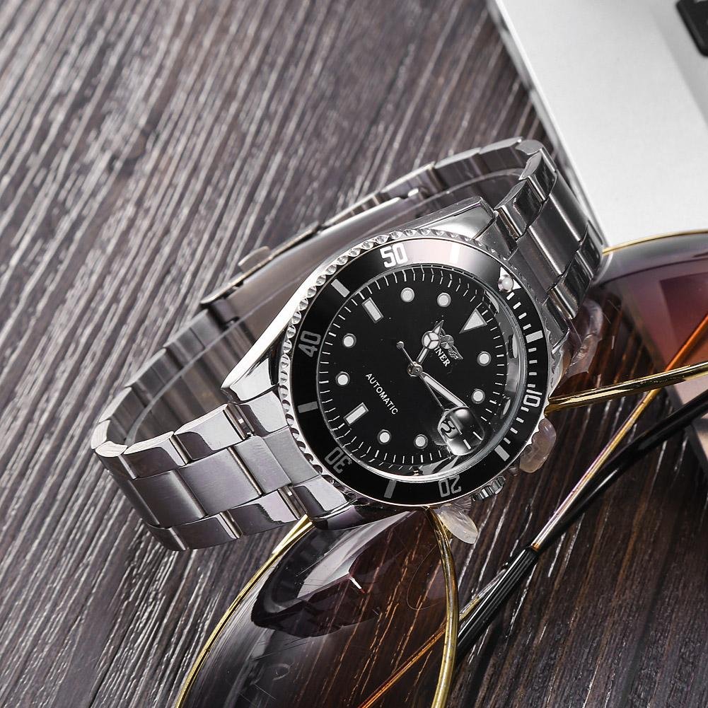 Reloj Mecánico Automático de 3 Colores, Sábana Ajustable, Pulsera de Acero Inoxidable para Mujeres y Hombres R