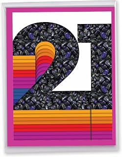 NobleWorks Big 21st Milestone Birthday Notecard Bold J6110PMBG
