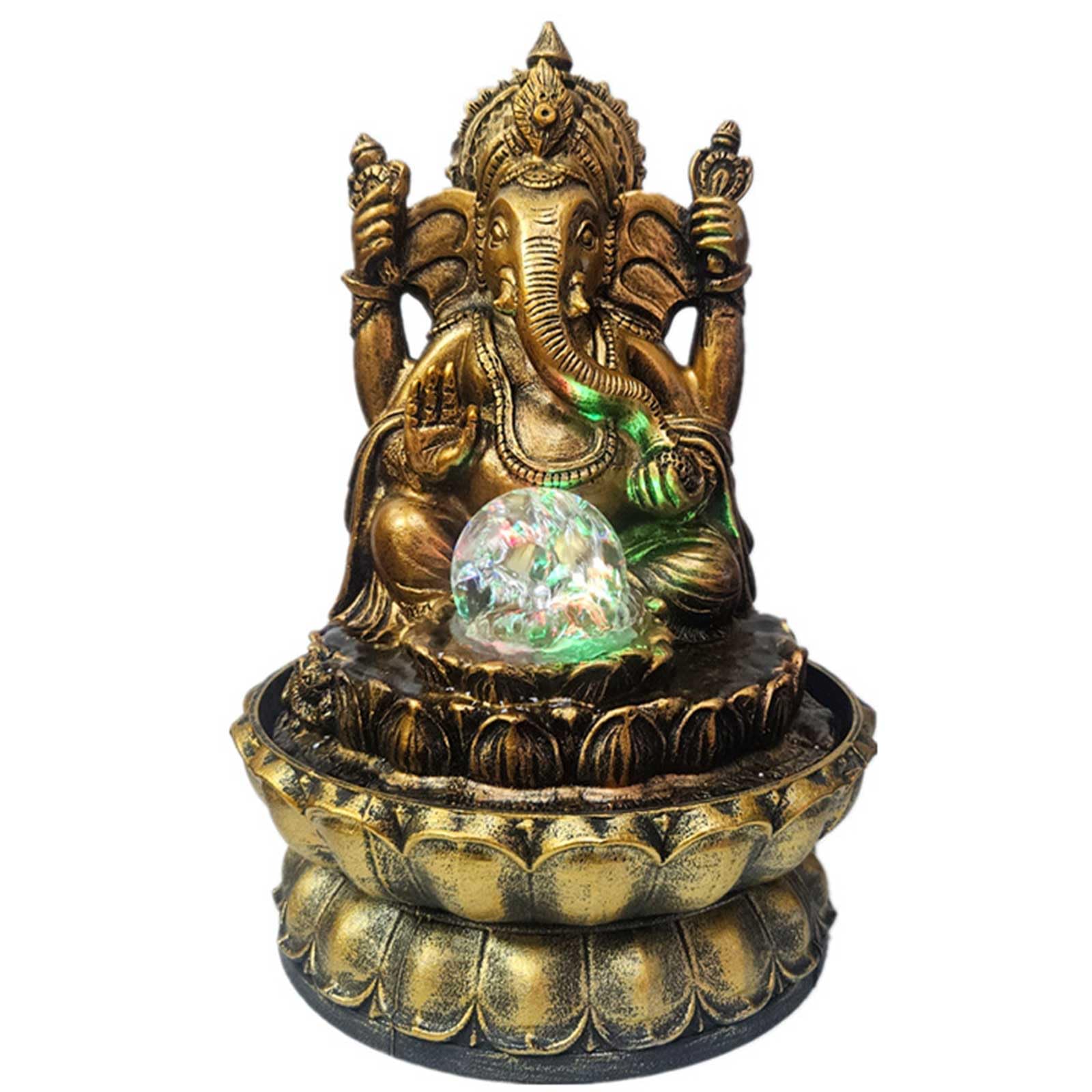 DECORN Elephant God Buddha Water Fountain Table Desktop