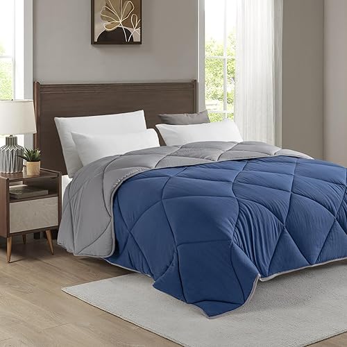 Miniatura 2 de APSMILE Relleno de edredón alternativo al plumón  Edredón de cama tamaño individual para todas las estaciones  Edredón acolchado de microfibra mixta