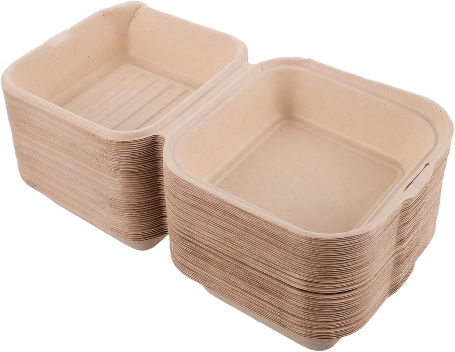 Garneck 50pcs Disposable Hamburger Boxes for Food Packing Grease Resistant Take Out Containers for Parties Meal Prep and Catering Lightweight and Stackable Design