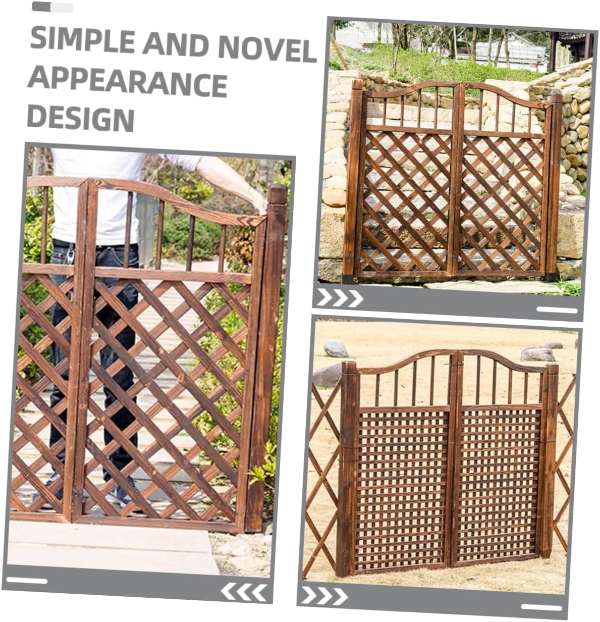 SUPVOX Garden Fence Stake Outdoor Decorative Posts for Courtyards Flowerpot Vegetable Garden Edging Durable Material DIY Landscaping