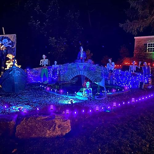 Miniatura 7 de Hompavo Bombillas LED mejoradas para decoración de Halloween, 4 modos de bombillas parpadeantes con efecto invertido, bombilla de llama E26E27 para