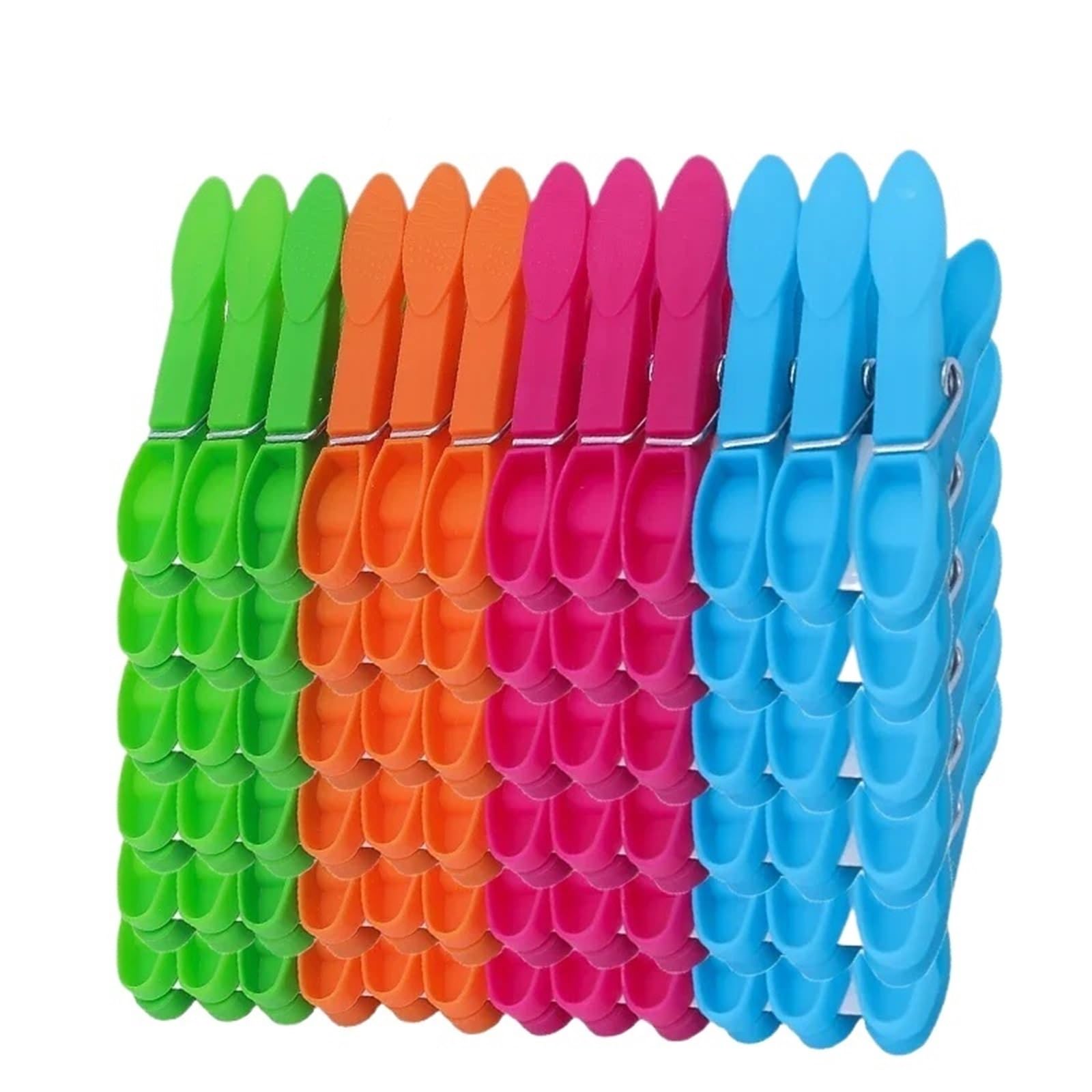 100/150/200Pcs Color Plastic Clothespins Clip Windproof Clamp Towel Sock Pins Hanger for Washing Line(7.3x1.05x3cm 200pcs)
