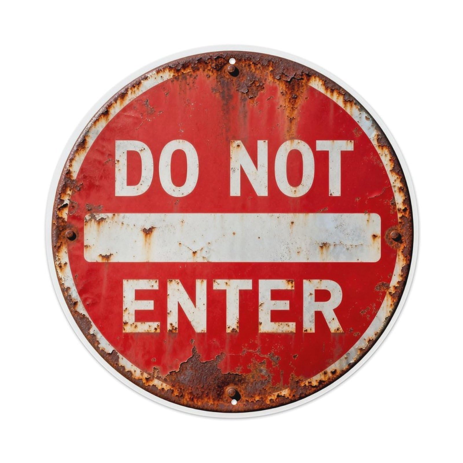 DO NOT ENTER Metal Tin Sign Plaque