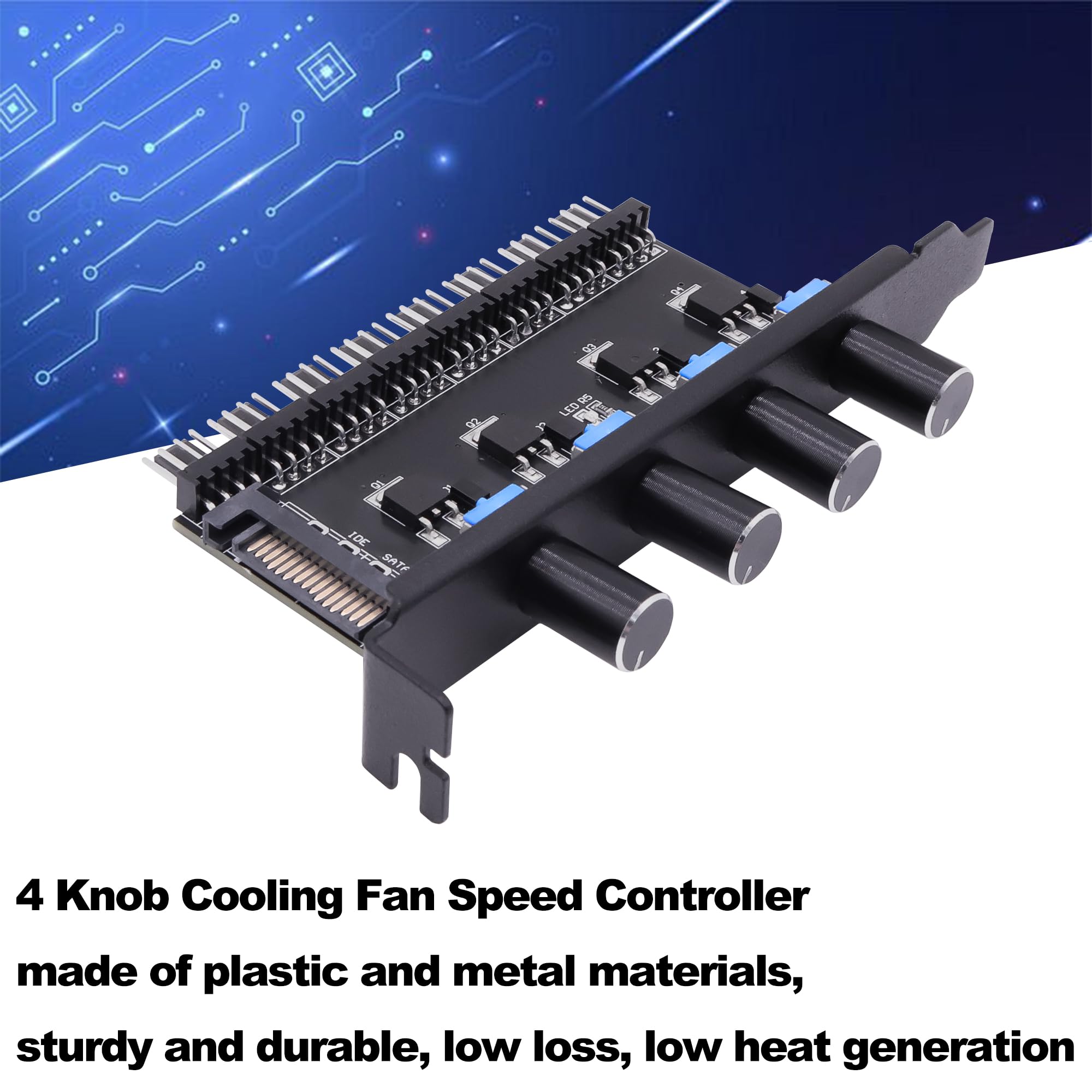 Hub de ventilador de chasis PWM de 3 pines, 4 pines, controlador de velocidad del ventilador de refrigeración, 8 canales, concentrador de ventilador de PC, 15 pines, alimentado por SATA, para