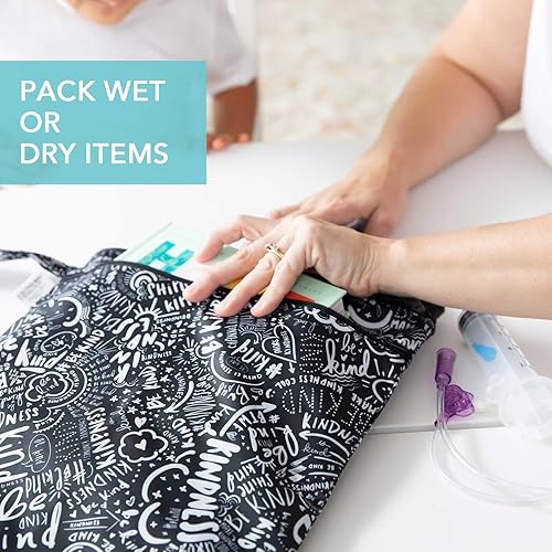 Miniatura 3 de Bolsa impermeable húmeda y seca Bumkins para bebé, viaje, traje de baño, pañales de tela, piezas de bomba, piscina, playa, ropa de gimnasio,