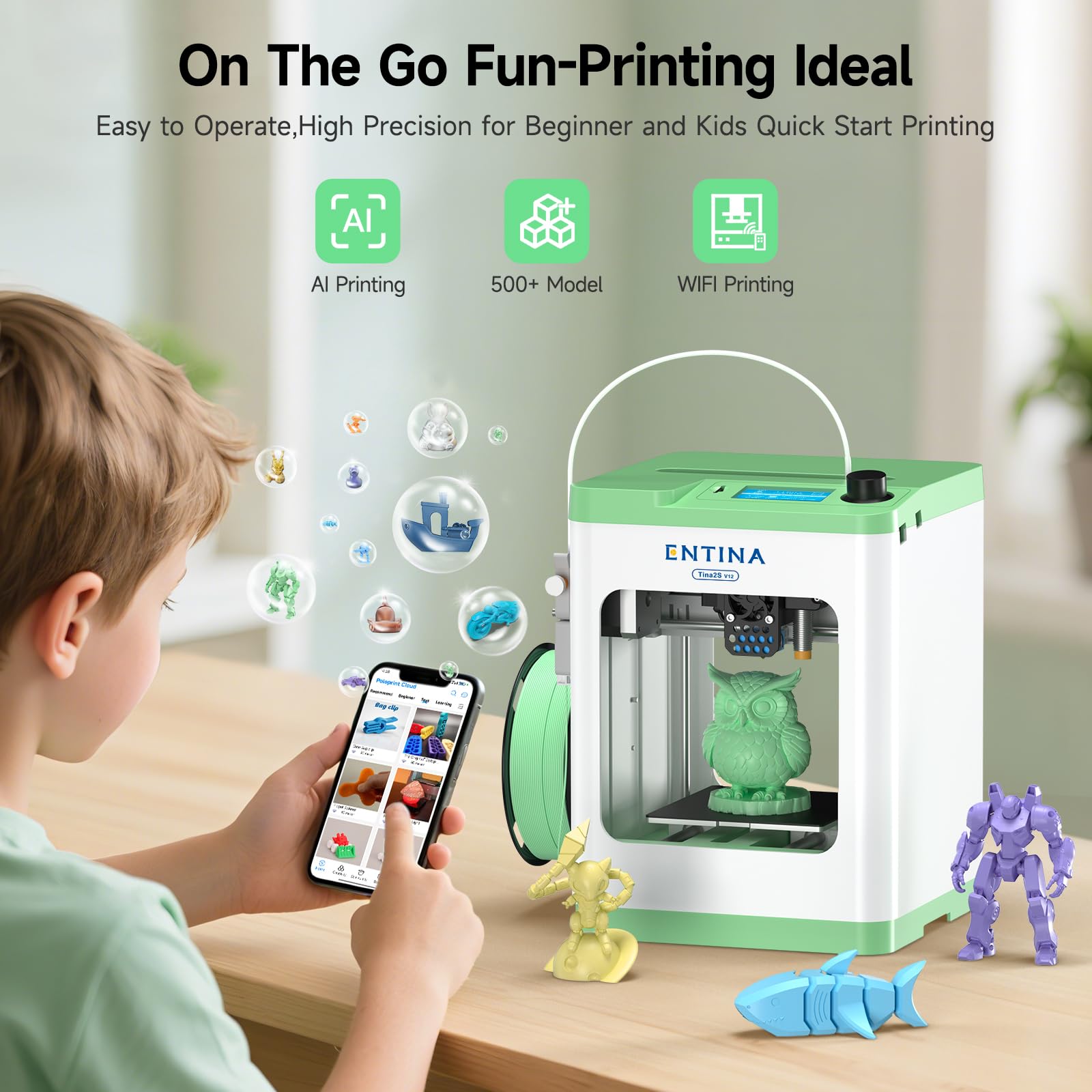 Amazon.co.jp: Entina Tina2S 3Dプリンター WiFiクラウド