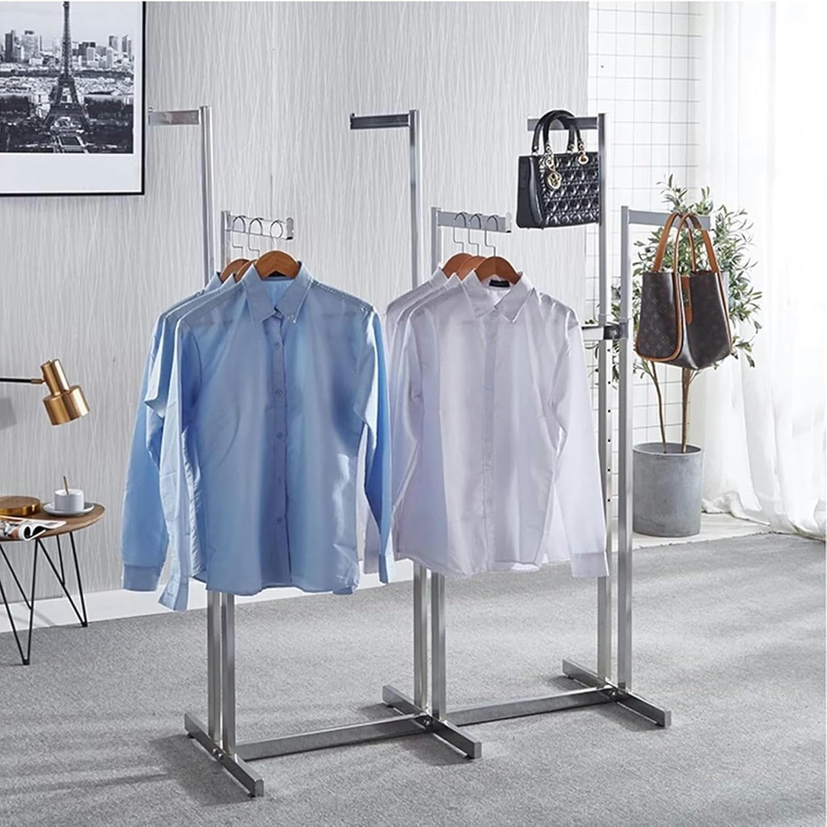 Portant à vêtements résistant pour ranger manteaux lourds et chaussures