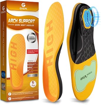 280+lbs Plantar Fasciitis High Arch Support Insole for Men Women,Heavy Duty Orthotics Inserts for Work Shoes & Boots,Plantar Fasciitis & Arch Support,Heavy Duty Support Pain Relief Orthotics 3.5 CM M