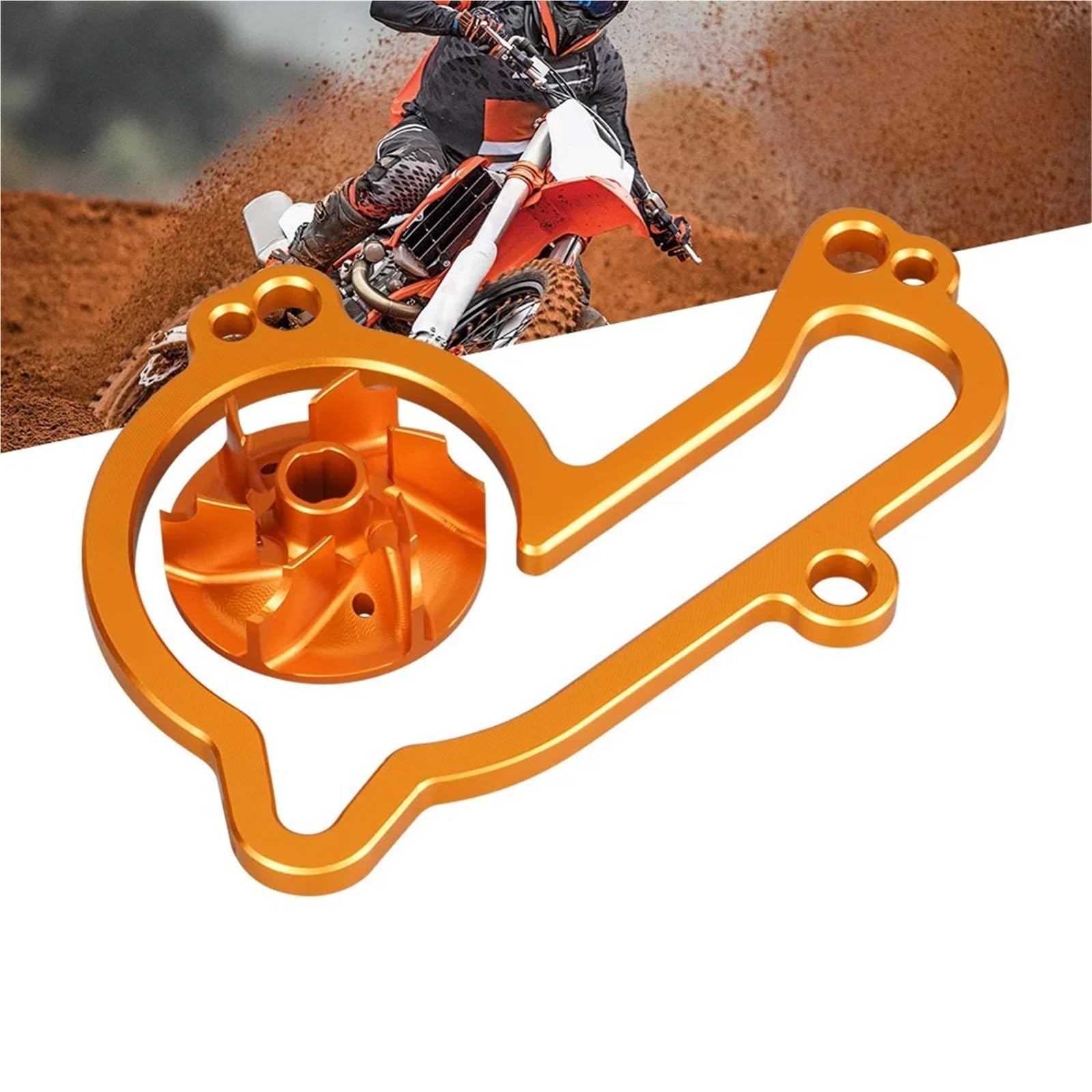pompa wody motocykl Pasuje do KT-M EXCF 250 EXCF 350 2017-2023 SXF 250 350 XCF 2016-2022 ponadgabarytowa chłodnica wirnika pompy wodnej(Black)