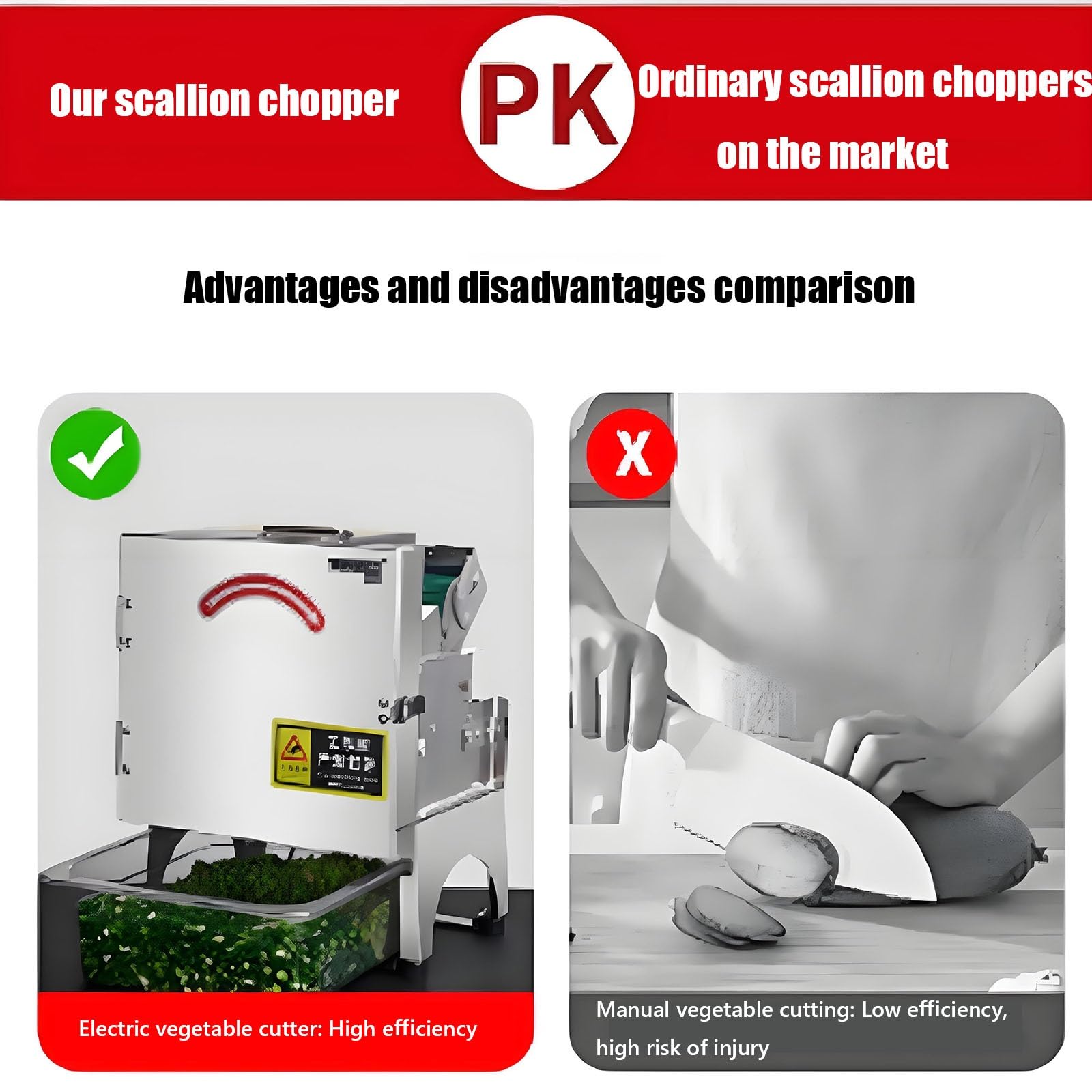 Picadora de verduras comercial, grosor ajustable, acero inoxidable, alta capacidad para preparar alimentos en restaurantes