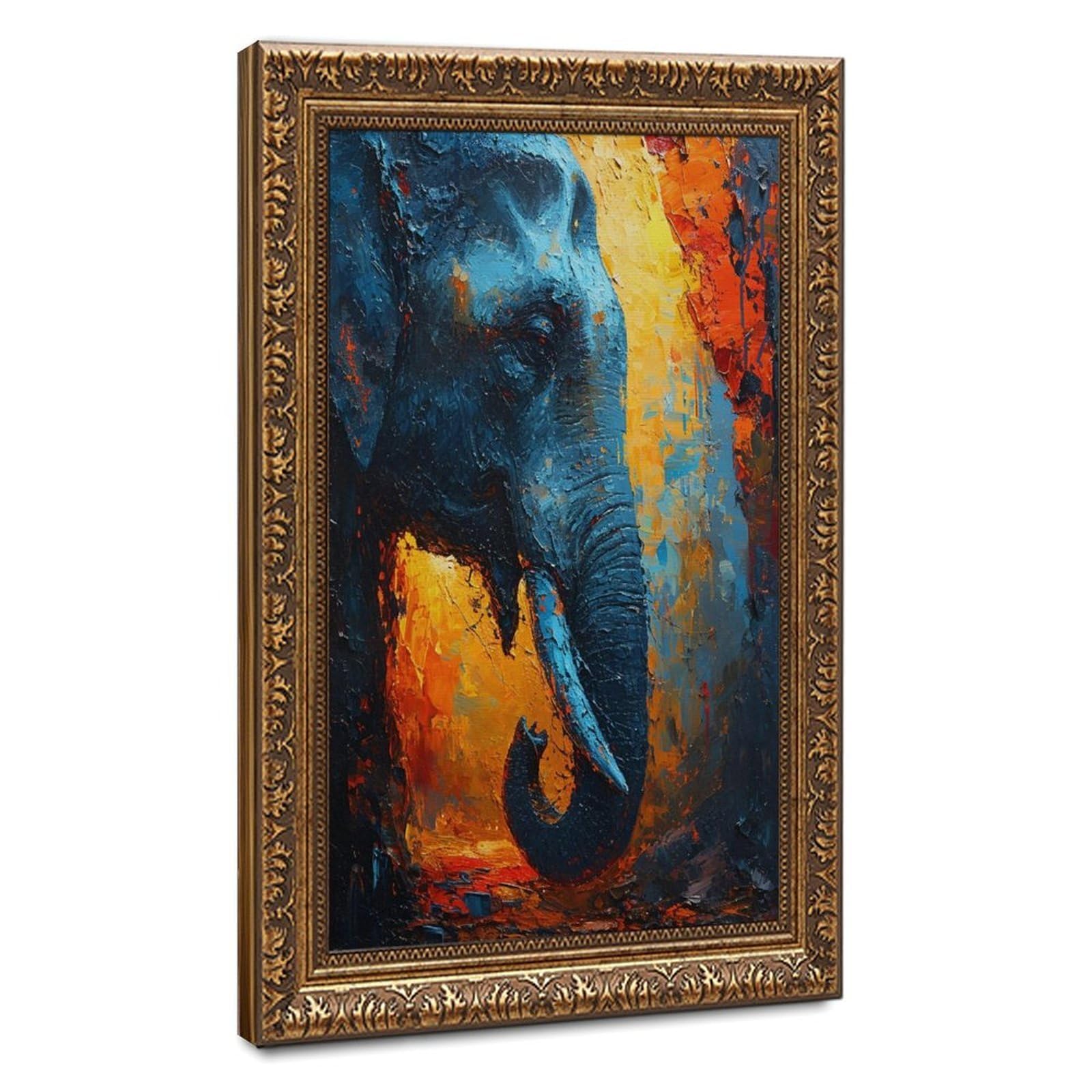 Bareronor Watercolour Elephant Poster Canvas Poster Bedroom Decor Landscape Office Room Decor Gift 24" L X 36" W