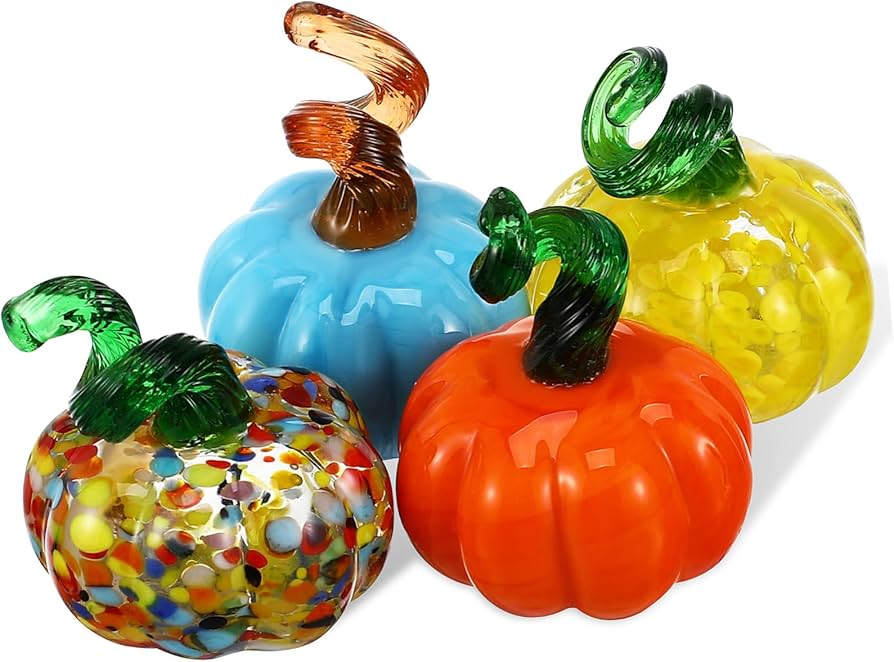 カボチャの像 ガラス 工芸品~